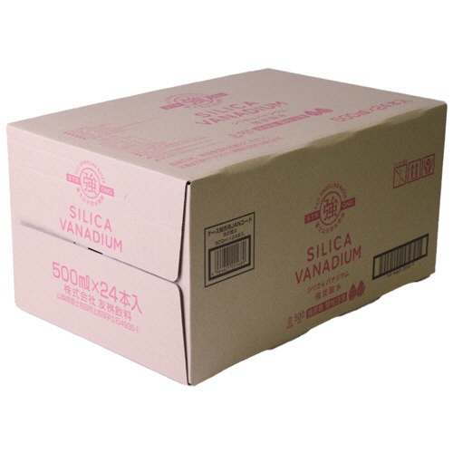 友桝飲料　シリカ＆バナジウム強炭酸水　５００ｍｌ　ペットボトル　１ケース（２４本）2