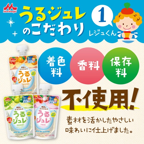 森永乳業　果実とミネラルのうるジュレ　ＯＲＡＮＧＥ　１００ｇ　１セット（６個）2