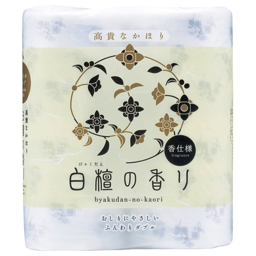 四国特紙　トイレットペーパー　白檀の香り　ダブル　芯あり　３０ｍ　１セット（４８ロール：４ロール×１２パック）1