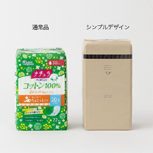 大王製紙　ナチュラ　さら肌さらり　コットン１００％　シンプルデザイン　ちょこっとケア　よれスッキリ吸水ナプキン　２０．５ｃｍ　３０ｃｃ　１セット（７２０枚：２４枚×３０パック）6