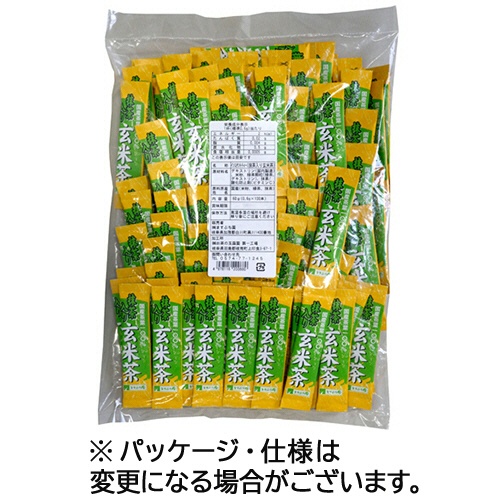 ますぶち園　インスタント抹茶入り玄米茶スティック　１セット（１０００本：１００本×１０袋）1