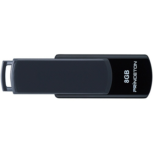 プリンストン　ＵＳＢフラッシュメモリー　回転式キャップレス　８ＧＢ　グレー／ブラック　ＰＦＵ－Ｔ３ＵＴ／８ＧＡ　１セット（１０個）1