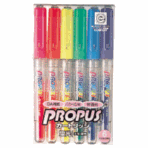三菱鉛筆　蛍光ペン　プロパス・カートリッジ　６色（各色１本）　ＰＵＳ１５５６Ｃ　１パック