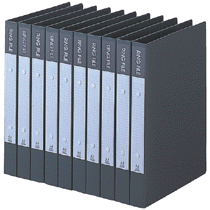ビュートン　リングファイル　Ａ４タテ　２穴　２００枚収容　背幅３０ｍｍ　ダークグレー　ＢＲＦ－Ａ４－ＤＧ　１セット（１０冊）1