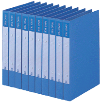 ビュートン　リングファイル　Ａ４タテ　２穴　２００枚収容　背幅３０ｍｍ　ブルー　ＢＲＦ－Ａ４－Ｂ　１セット（１０冊）1