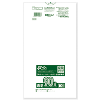 日本サニパック　環境クラブ　分別収集袋　透明　９０Ｌ　０．０５０ｍｍ　Ｗ－９３　１パック（１０枚）