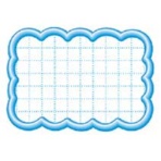 ササガワ　抜型カード　立体枠　雲型　４３×６０ｍｍ　ブルー　１６－４０８７　１セット（２５０枚：５０枚×５パック）