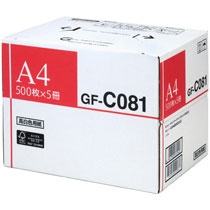 キヤノン　高白色用紙　ＧＦ－Ｃ０８１　Ａ４　８１.４ｇ　４０４４Ｂ００２　１箱（２５００枚：５００枚×５冊）1