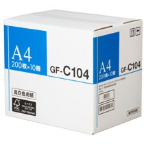 キヤノン　高白色用紙　ＧＦ－Ｃ１０４　Ａ４　１０４ｇ　４０４４Ｂ００４　１箱（２０００枚：２００枚×１０冊）1