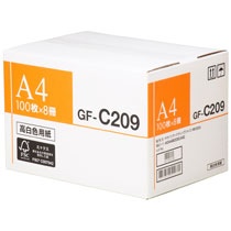 キヤノン　高白色用紙　ＧＦ－Ｃ２０９　Ａ４　２０９ｇ　４０４４Ｂ００８　１箱（８００枚：１００枚×８冊）1