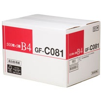 キヤノン　高白色用紙　ＧＦ－Ｃ０８１　Ｂ４　８１.４ｇ　４０４４Ｂ００９　１箱（２５００枚：５００枚×５冊）1