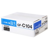 キヤノン　高白色用紙　ＧＦ－Ｃ１０４　Ｂ５　１０４ｇ　４０４４Ｂ０１２　１箱（２０００枚：２００枚×１０冊）1