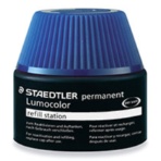 ステッドラー　ルモカラーペン　油性用補充インク　ブルー　４８７　１７－３　１個