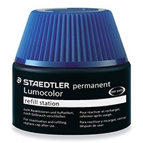 ステッドラー　ルモカラーペン　油性用補充インク　ブルー　４８７　１７－３　１個