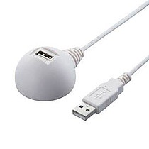 バッファロー　ＵＳＢ延長ケーブル　スタンドタイプ　（Ａ）オス－（Ａ）メス　ホワイト　２.０ｍ　ＢＳＵＣ２０ＥＤＷＨ　１本1