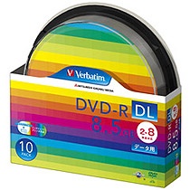 バーベイタム　データ用ＤＶＤ－Ｒ　ＤＬ　８．５ＧＢ　２－８倍速　ホワイトワイドプリンタブル　スピンドルケース　ＤＨＲ８５ＨＰ１０ＳＶ１　１パック（１０枚）1