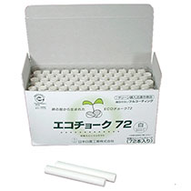 たのめーる】日本白墨 エコチョーク72 白 ECO-1 1箱(72本)の通販