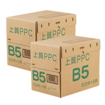 上質ＰＰＣ用紙　ＮＹ　Ｂ５　１セット（５０００枚：２５００枚×２箱）1