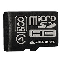 【クリックで詳細表示】グリーンハウス microSDHCカード 8GB Class4 防水仕様 SDHC変換アダプタ付 GH-SDMRHC8G4 1枚 GH-SDMRHC8G4