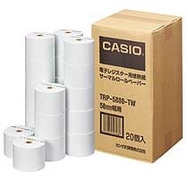 カシオ　電子レジスター用　ロールペーパー　感熱紙　幅５８×直径８０ｍｍ×長さ６８ｍ　芯内径１２ｍｍ　ＴＲＰ－５８８０－ＴＷ　１パック（２０個）1