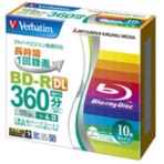 バーベイタム　録画用ＢＤ－Ｒ　ＤＬ　２６０分　１－４倍速　ホワイトワイドプリンタブル　５ｍｍスリムケース　ＶＢＲ２６０ＹＰ１０Ｖ１　１パック（１０枚）