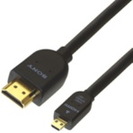 ソニー　ＨＩＧＨ　ＳＰＥＥＤ　ＨＤＭＩ マイクロ端子ケーブル　イーサネット対応　３ｍ　ＤＬＣ－ＨＥＵ３０Ａ　１本