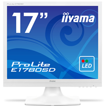 【クリックで詳細表示】iiyama ProLite 17型スクエア液晶ディスプレイ ノングレア ピュアホワイト E1780SD-W1 1台 E1780SD-W1