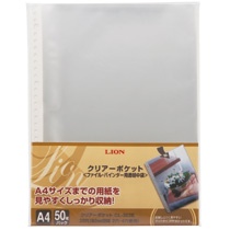 ライオン事務器　クリアーポケット　Ａ４タテ　２・４・３０穴　厚手　台紙なし　ＣＬ－３０３Ｅ－２０Ｐ　１パック（２０枚）1