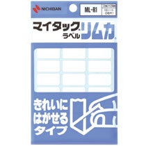 ニチバン　マイタックラベルリムカ　一般無地　きれいにはがせるタイプ　１２×２４ｍｍ　ＭＬ－Ｒ１　１パック（２４０片：２４片×１０シート）1