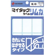 ニチバン　マイタックラベルリムカ　一般無地　きれいにはがせるタイプ　２４×５３ｍｍ　ＭＬ－Ｒ９　１パック（６０片：６片×１０シート）1