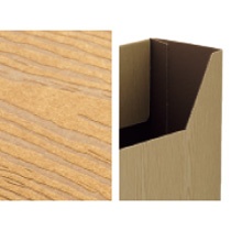 ＴＡＮＯＳＥＥ　ボックスファイル（ＷＯＯＤＹ）　Ａ４ヨコ　背幅１００ｍｍ　ナチュラル　１セット（１５冊：３冊×５パック）3
