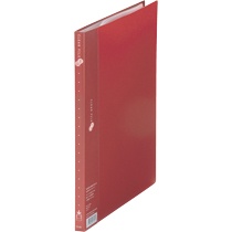 プラス　クリアーファイル　スーパーエコノミータイプ　Ａ４タテ　２０ポケット　背幅１５ｍｍ　レッド　ＦＣ－１２２ＥＬ　１セット（１０冊）1